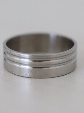 D1 7mm Men/Women Fashion Wedding Band Ring Stainless